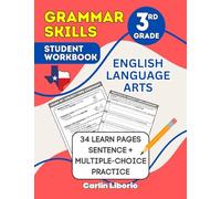 Grammar Skills Student Workbook - 3rd Grade: English Language Arts - 34 Learn Pages + Sentence and Multiple-Choice Practice