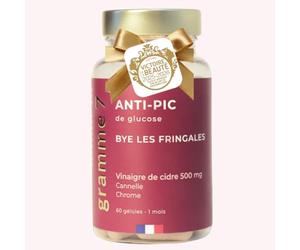 gramme 7 Antipic de glucose Vinaigre de cidre de pomme 500 mg avec chrome et cannelle Plus d'envies de sucre Équilibre la glycémie, effet de satiété, perte de