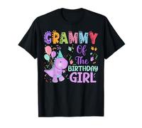 Grammy of The Birthday Girl Dinosaure Saurus Rex Party T-Shirt