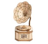 Puzzle 3D Gramophone en bois - ROBOTIME - 122 pièces - Pour adultes - Cadeau de Noël et d'anniversaire
