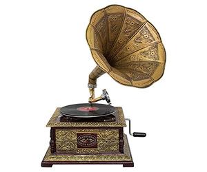 Gramophone avec pavillon pour Disque 78 Tours Style Antique (l2)