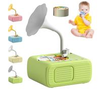 Gramophone Éducatif pour Enfants avec 96 Cartes Sonores, Jouet Musical Interactif sans Écran, Histoires Comptines & Chansons d'apprentissage, Idéal Cadeau Garçons & Filles (Vert)