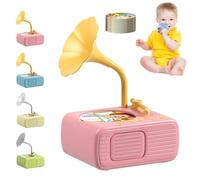 Gramophone Éducatif pour Enfants avec 96 Cartes Sonores, Jouet Musical Interactif sans Écran, Histoires Comptines & Chansons d'apprentissage, Idéal Cadeau Garçons & Filles (Le Rose)