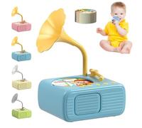 Gramophone Éducatif pour Enfants avec 96 Cartes Sonores, Jouet Musical Interactif sans Écran, Histoires Comptines & Chansons d'apprentissage, Idéal Cadeau Garçons & Filles (Bleu)