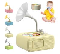 Gramophone Éducatif pour Enfants avec 96 Cartes Sonores, Jouet Musical Interactif sans Écran, Histoires Comptines & Chansons d'apprentissage, Idéal Cadeau Garçons & Filles (Couleur Orange)