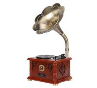 Gramophone Jukebox Retro Gramophone Lecteur de disque vinyle, haut-parleur Bluetooth sans fil, enregistreur de disque pour les amateurs de musique