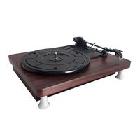 Gramophone portable classique à 3 vitesses avec adaptateur 45 tr/min, tige de levage et verrouillage du bras de tonalité, lecteur audio vintage pour divertissement à domicile et décoration