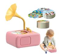 Gramophone pour 96 cartes, jouet d'apprentissage de gramophone pour tout-petits, jouet éducatif interactif avec lecteur de musique