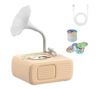 Gramophone pour Enfants avec 96 Cartes sonores - Lecteur de Musique phonographique éducatif pour Tout-Petits, Machine à raconter des Histoires avec comptines et chansons d'apprentissage (Orange)