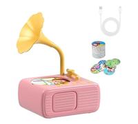 Gramophone pour Enfants avec 96 Cartes sonores - Lecteur de Musique phonographique éducatif pour Tout-Petits, Machine à raconter des Histoires avec comptines et chansons d'apprentissage (Pink)