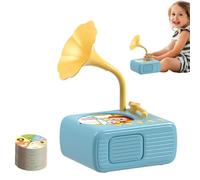 Gramophone pour Enfants, Tourne-Disque pour Tout-Petits avec 96 disques et 8 Cartes d'enregistrement, Musique éducative et Machine à Histoires pour Les récréations, Les Moments en Famille et l'h Blue