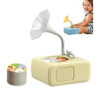 Gramophone pour Enfants, Tourne-Disque pour Tout-Petits avec 96 disques et 8 Cartes d'enregistrement, Musique éducative et Machine à Histoires pour Les récréations, Les Moments en Famille et l Orange
