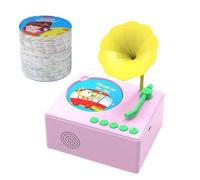 Gramophone pour , Gramophone pour 96 cartes | Tourne-disque phonographique Jouet musical pour - Jouet éducatif interactif pour avec histoire de phonographe, lecteur de