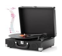 Gramophone Vintage à entraînement par Courroie S100, Disque Vinyle, Platine, stéréo Haute fidélité, Haut-Parleur intégré, 3 Vitesses