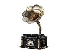 Gramophone vintage - Phonographe nostalgique de style européen avec son Bluetooth - Lecteur de disque vinyle créatif pour décoration de salon