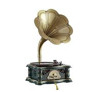 Gramophone vintage, phonographe rétro, tourne-disque audio, tourne-disque Bluetooth, 17,8 cm/22,9 cm/30,5 cm avec radio FM stéréo et lecture USB pour décoration d'intérieur et divertissement musical