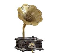 Gramophone vintage, phonographe rétro, tourne-disque audio, tourne-disque Bluetooth, 17,8 cm/22,9 cm/30,5 cm avec radio FM stéréo et lecture USB pour décoration d'intérieur et divertissement musical