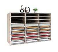 GramStudio Étagère de bureau avec 27 compartiments - Porte-documents de bureau - Séparateurs amovibles - A4 - Pour bureau, maison, école