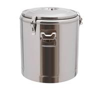 GramStudio Grande marmite chaude isolée, en acier inoxydable 201, 40L pour le petit-déjeuner, pour le transport, récipient isotherme avec anneau en caoutchouc et fermeture à serrage (40 L/10,6