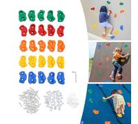 GramStudio Lot de 25 poignées d'escalade colorées pour enfants, mur d'escalade, charge maximale : 100 kg, pour tour de jeu et mur d'escalade