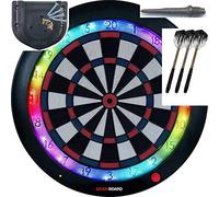 Gran Board Cible de fléchettes Bluetooth 3s LED avec support spécial et jeu de fléchettes ChoukouTip100pics et jeu de fléchettes Bleu