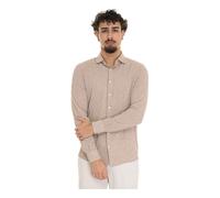 Gran Sasso - Chemise à manches longues col français - Homme - Chemises - Beige - Taille: S