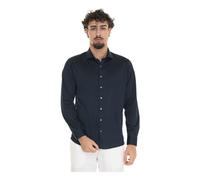 Gran Sasso - Chemise en coton à manches longues col français - Homme - Chemises - Bleu - Taille: M