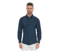 Gran Sasso - Chemise Piqué Col Anglais Gran Sasso - Homme - Chemises - Bleu - Taille: XL