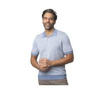 Gran Sasso - Polo en maille à manches courtes - Homme - Pulls - Bleu - Taille: L