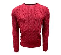 Gran Sasso - Pull à Torsades Shetland - Rouge - Homme - Pulls - Rouge - Taille: 2XL