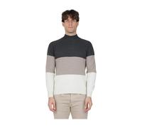 Gran Sasso - Pull Tricolore Col Montant - Homme - Pulls - Beige - Taille: 2XL