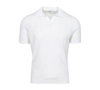 Gran Sasso - T-shirt Blanc en Coton Côtelé à Col en V - Homme - Tops - Blanc - Taille: XL