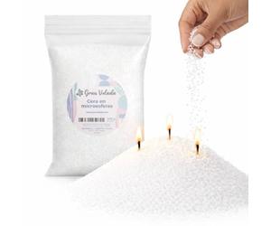 Gran Velada - Cire en microbilles 5 kg | Alternative végétale à la paraffine en poudre | Pour bougies décoratives avec couches de couleurs et effet neige
