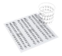 GRAN VELADA - Lot de 1 verres pour bougies avec notes de musique | Polycarbonate | Vinyle décoratif inclus | Idéal pour fabriquer des bougies de 100 ml