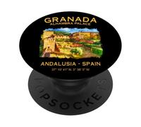 Granada Alhambra Palace Andalousie Espagne Art Espagne Voyage PopSockets PopGrip Adhésif