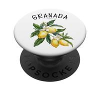 Granada Andalousie Lemon Art Espagne Fruit Lover Vintage PopSockets PopGrip Adhésif