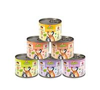 GranataPet DeliCatessen Lot de 3 boîtes de nourriture humide sans poisson pour chats dans un paquet d'essai - Aliment complet sans céréales - Nourriture pour chat à haute teneur en viande et huiles de