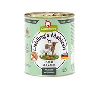 GranataPet Liebling's Mahlzeit Kalb & Agneau Nourriture Humide pour Chien sans céréales et sans Sucre ajouté 6 x 800 g