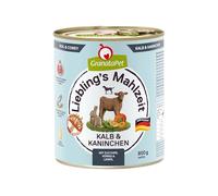 GranataPet Liebling's Repas Veau et Lapin - Nourriture Humide pour Chien - sans céréales et sans Sucre - Aliment Complet - 6 x 800 g