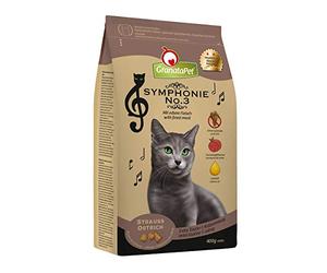 GranataPet Symphonie No. 3 Autruche - Nourriture sèche pour Chat - Aliment Complet sans céréales ni sucres ajoutés - Savoureuse Nourriture pour Chat - 300 g