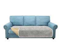 Granbest Housse de canapé antidérapante 3 places épaisse pour animaux de compagnie - Universelle pour toutes les saisons (3 places, gris clair)