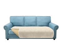 Granbest Housse de canapé antidérapante 3 places épaisse pour animaux de compagnie - Universelle pour toutes les saisons (3 places, beige)