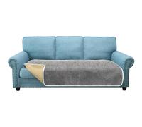 Granbest Housse de canapé antidérapante 3 places épaisse pour animaux de compagnie - Universelle pour toutes les saisons (3 places, gris)