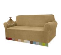 Granbest Housse de canapé haute extensibilité moderne, en jacquard, élastique, pour le salon, idéale comme protection contre les chiens et les animaux domestiques (3 places, beige foncé)