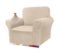 Granbest Housse de canapé Moderne en Tissu Jacquard élastique pour Le Salon Protection pour Chiens et Animaux domestiques (1 Place, Beige)