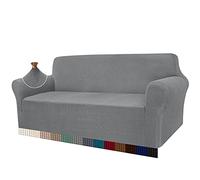 Granbest Housse de canapé Moderne en Tissu Jacquard élastique pour Le Salon Protection pour Chiens et Animaux domestiques (4 Places, Gris Clair)