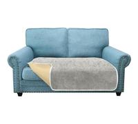 Granbest Housse de coussin de canapé au design exclusif et tendance, anti-plis, lavable, pour animaux de compagnie et enfants, 2 places, gris clair