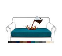 Granbest Housse de coussin de canapé imperméable de qualité supérieure - En jacquard haute élasticité - Pour canapé (2 places, bleu-vert)