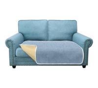 Granbest Housses de siège de canapé antidérapantes 2 places, housse de chaise épaisse, protections contre les animaux domestiques, universelle pour toutes les saisons (2 places, bleu azur)