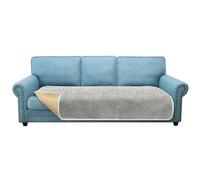 Granbest Housses de siège de canapé antidérapantes 3 places Plus Housse de canapé épaisse Protecteurs de canapé contre les animaux universels pour toutes les saisons (3 places Plus, Gris clair)